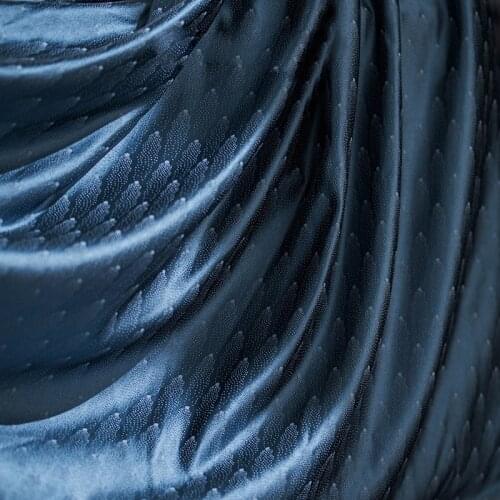 Modern Luxury Northern European High-End High-Precision Jacquard Satin Shade Curtains For Living Room Bedroom Blackout Curtains