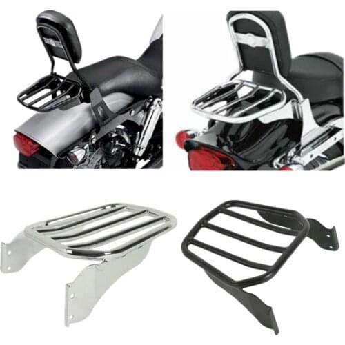 Motorcycle Sissy Bar Sport Luggage Rack For Harley Fat Boy Softail Springer Custom 07-later