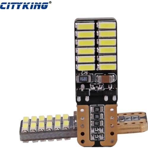 1PCS/lot T10 bulb Led 194 T10 Led Canbus T10 24SMD 4014 Car LED Signal Light Canbus Error Free Led Parking Car Styling headlight