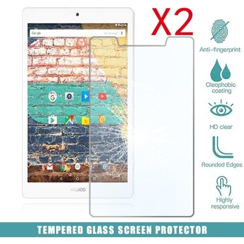 2Pcs Tablet Tempered Glass Screen Protector Cover for Archos 79b Neon HD Eye Protection Explosion-Proof Tempered Film