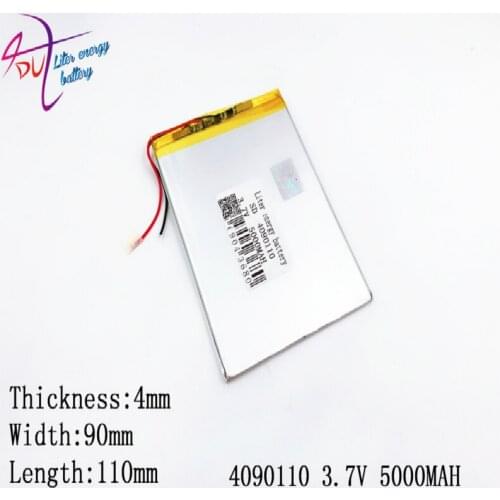 3.7V,5000mAH 4090110 3890110 (polymer lithium ion battery) Li-ion battery for tablet pc 7 inch 8 inch 9inch tablet PC MID