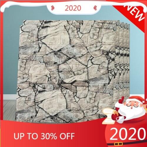 3D Brick PE Foam Wall Stickers Panels Room Decal Retro Stone Decoration Embossed Living Room Kids Safty Bedroom Home Decor