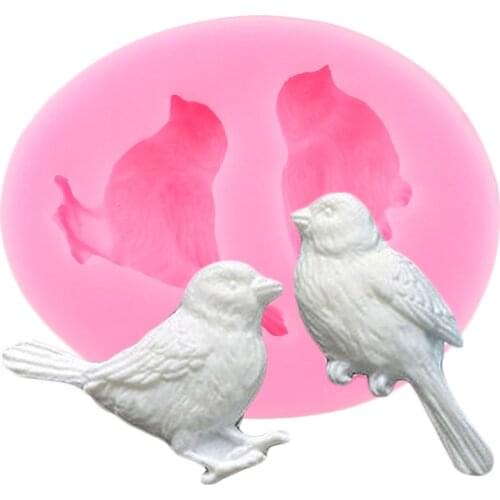 3D Birds Silicone Mold DIY Cupcake Topper Fondant Cake Decorating Tools Soap Resin Candy Polymer Clay Chocolate Gumpaste Moulds