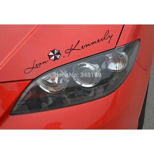Aliauto Car Accessories Umbrella Leon Kennedy Eyelid Car Sticker Decal for Toyota Ford Chevrolet Volkswagen Hyundai Kia Renault