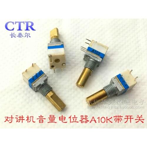 [BELLA]TAIWAN CTR grade fever precision A10K A103 volume potentiometer with switch 20MMD rachis--50pcs/LOT