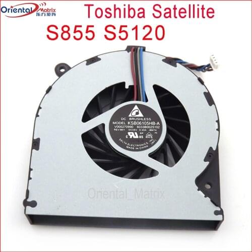 Free Shipping New KSB06105HB-A DC5V 0.40A For Toshiba Satellite S5120 S855 CPU Cooler Cooling Fan
