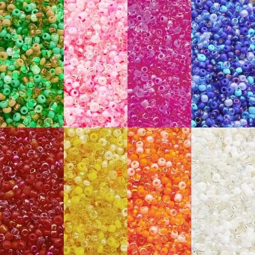 3mm Glass Seed Beads 30g 1000Pcs/lot Mix 9Colors Series Garment Beads For Clothing Accessories Decoration DIY Jewelry Making