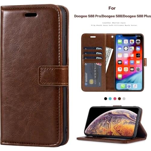 PU Leather Flip Case For Doogee S88 Pro Silicone Photo Frame Case Wallet Cover For Doogee S88 Doogee S88 Plus Business Case