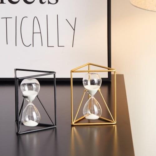 Nordic Home Living Room Hourglass Decoration Wine Cabinet Decoration Office Desktop Hourglass Timer Light Luxury