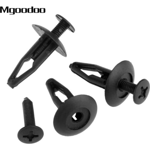 Mgoodoo 50Pcs Auto Bumper Retainers Fasteners Car Door Trim Panel Fender Clips Car Surface 7.5mm Hole Plastic Rivets Clip