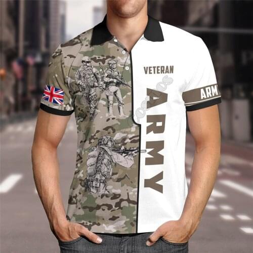 Hawaii Polo Shirt Army 3D All over print Polo Shirt Men for Women Short Sleeve Summer T-shirt Drop Shipping