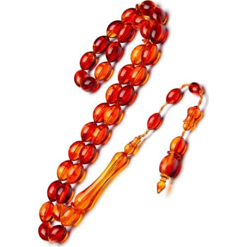 Islamic Tasbih Muslim Rosary Beads 33 Prayer Rosary For Men Bracelet For Men Accessory amber oltu amber stone Handmade Turkey