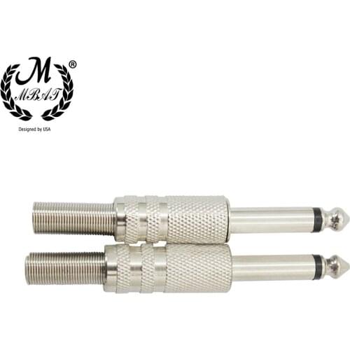 M MBAT F-44 Electric Guitar Bass 6.5MM Plug Stringed Instrument Accessories Music Tools Pickup Long Threaded Jack Audio Adapter