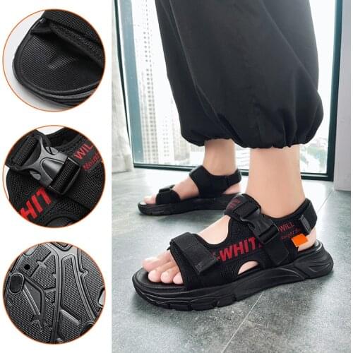 Mens Sandals Summer Leisure Beach Slides Sandals 2021 New Outdoor Men Comfortable Casual Shoes Non-slip Sandalias Male Sneakers