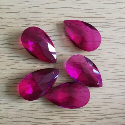 Wholesale 38mm 100pieces/lot Fuchsia Crystal Chandelier parts Glass Lamp suncatcher prism hanging drops wedding home decoration