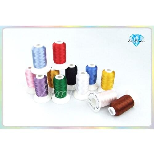 Polyester Machine Embroidery Thread Computer Embroidery Thread For Brother Janome Machine 500m*12 Colors Free Shipping