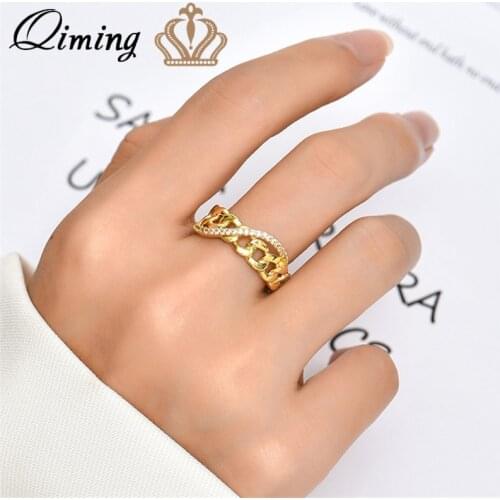 Кольца с кристаллами QIMING China At AliExpress