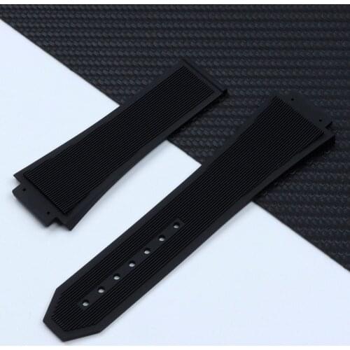 Luxury Brand Black 31*19mm Nature Silicone Rubber Watchband Watch band for Hublot strap For Big Bang Belt Spirit series Tools