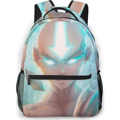 Aang Fan Digital Art Avatar Backpack for Girls Boys Travel RucksackBackpacks for Teenage school bag