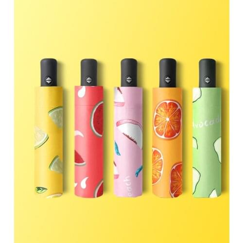 Windproof Automatic Folding Umbrella Female Male Eight-Bone Umbrella Rainproof Female Gift Portable Parasol