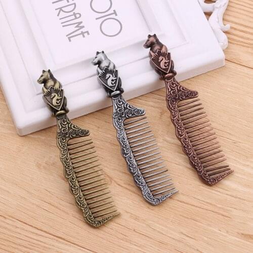 Movie Magic College Comb Vintage Bronze Makeup Comb for Women Men Children Hairdressing Tools Gift Collection