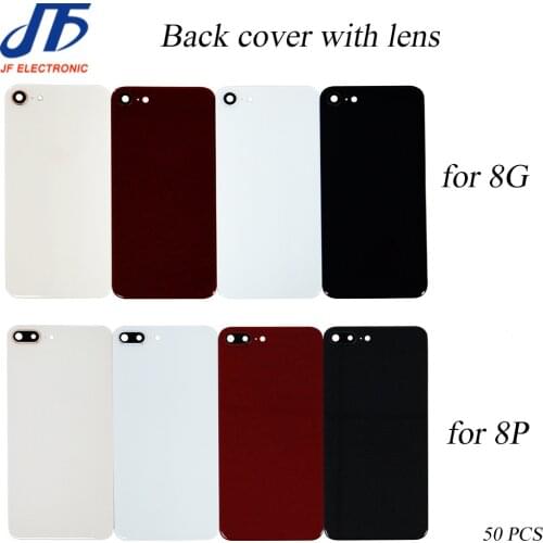 30pcs Back Glass Panel With Camera Frame Lens Replacement For iPhone 8 Plus X XR XS Max 8P Back Battery Glass Cover Rear Door