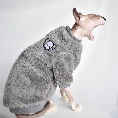 Pet Warm Sweater Sphynx Cat Clothes Fashion Soft Cat Clothing Comfort Warm and thickened Winter Sphinx Hairless Cat Clothing