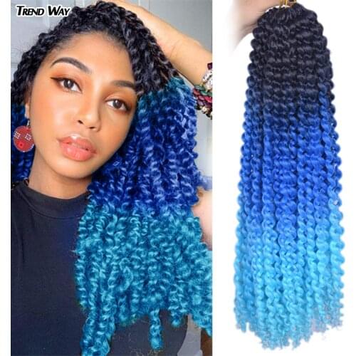 18Inch Spring Passion Twist Hair Ombre Long Black Braiding Hair Pre Stretched Crochet Synthetic Braids Hair Extensions ForWomen