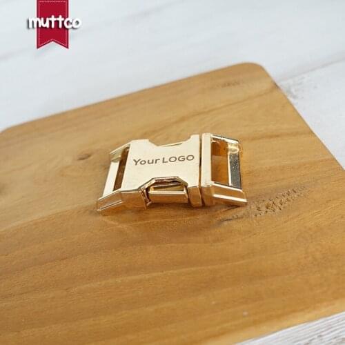 20mm Engraved buckle, We provide laser engraving service customize LOGO plated metal buckle for diy dog collar accessory CK-20G