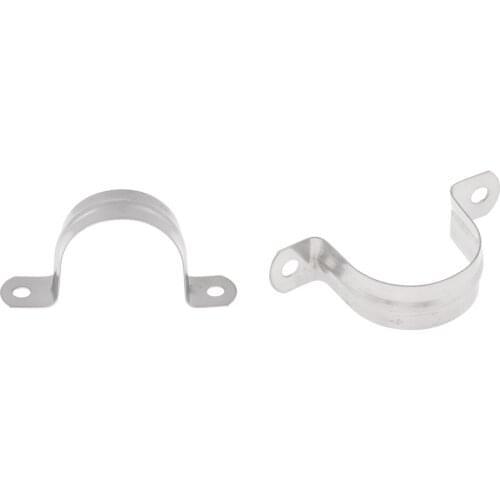 2x Stainless Steel Pipe Saddle Clamp Fixing - HEAVY DUTY 40mm/1.57inch