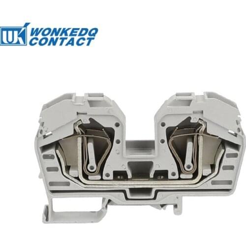 5Pcs 285-635 Connector With Integrated Plate DIN Mount Spring Cage Connection Terminal Blocks