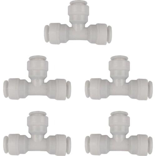 5pcs Water purifier 1/4 inch fast joint Three branch joint to 1/4" 6.5MM pipe pure water machine three connection fast joint
