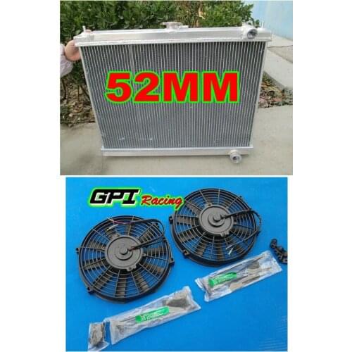 52MM Fits Nissan Skyline GTR BNR34/R34,V-Spec Z-Tune RB26DETT aluminum radiator