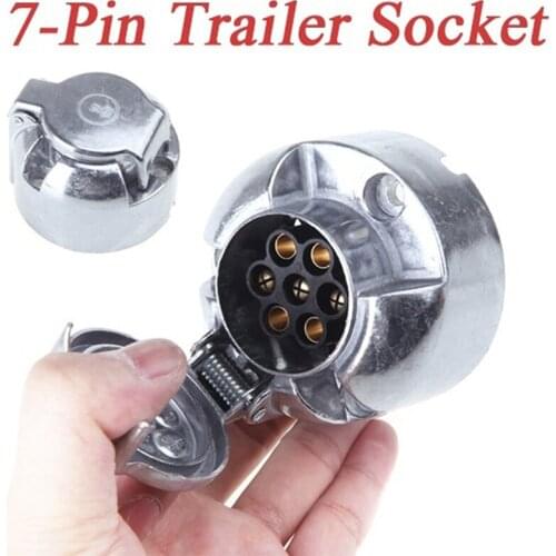 7-pin Trailer Connector, High Strength Circular Wiring Socket, 12V Trailer, Trailer, Truck Plug, Auto Parts