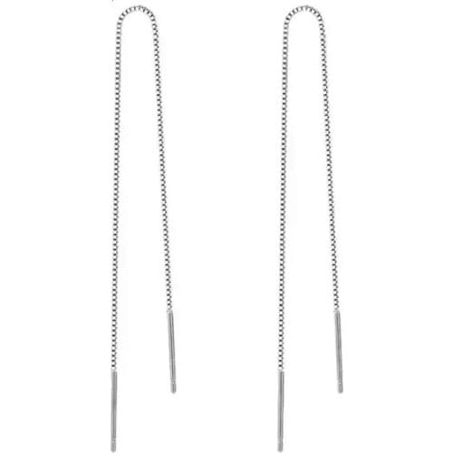 925 Sterling Silver Long Tassel Earrings 9cm-18cm Chain Ear Line Earrings For Women boucle d'oreille oorbellen S-E76