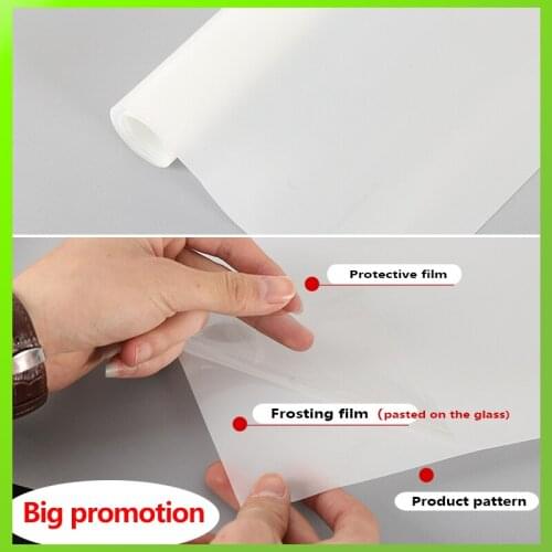 90/75/60/45/30CM Window Privacy Film Anti-UV Matte Frosted Glass Opaque Waterproof Recyclable Static Cling Sticker Kitchen Decor