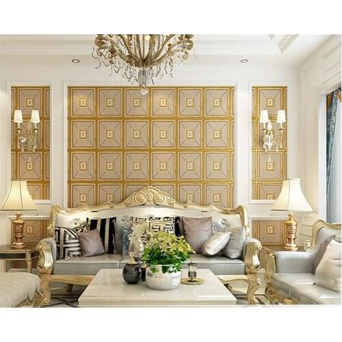 Beibehang Classic fashion simple deer suede square soft package nonwoven wallpaper living room TV wall papers home decor behang