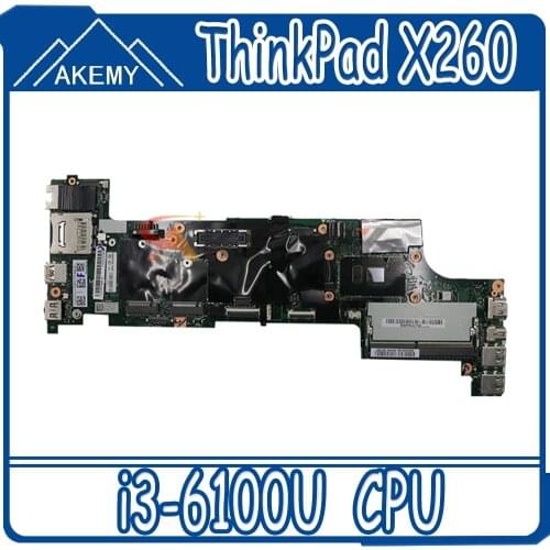BX260 NM-A531 for Lenovo ThinkPad X260 notebook motherboard CPU i3 6100U 100% test work FRU00UP189 01EN192 01HX026 01HX025
