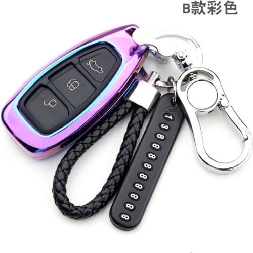 Key cover Car Key Case For Ford Mondeo Focus 2 3 4 Kuga Edge Fusion Ecosport Fiesta C-Max Ka Galaxy Fob Holder