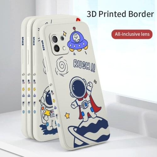 Little Astronaut Phone Case For Xiaomi Mi 11 10T 10 lite 9T Note 10 Redmi Note 9 9T 8 8Pro 7 7Pro 9 9A K40 K30 Silicone Cover