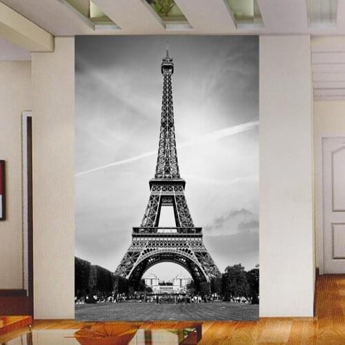 Dropshipping Fatman Wallpapers Home Decor 3d Eiffel Tower Mural Wallpaper Living Room Bedroom Photo Wallpaper Papel De Parede