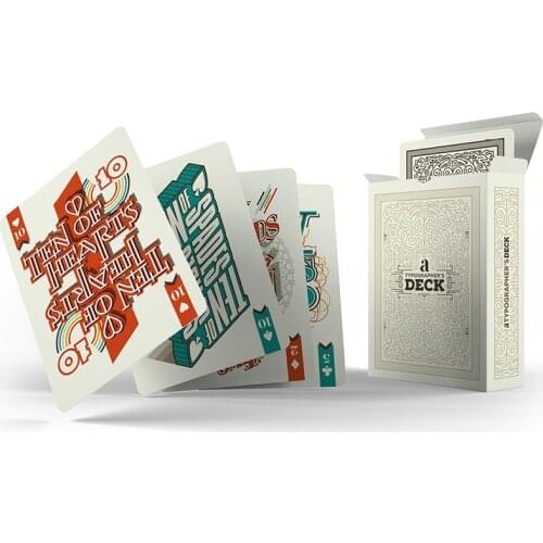 A Typographers Deck Playing Cards Poker Size Deck USPCC Custom Limited Sealed Magic Props Magic Tricks