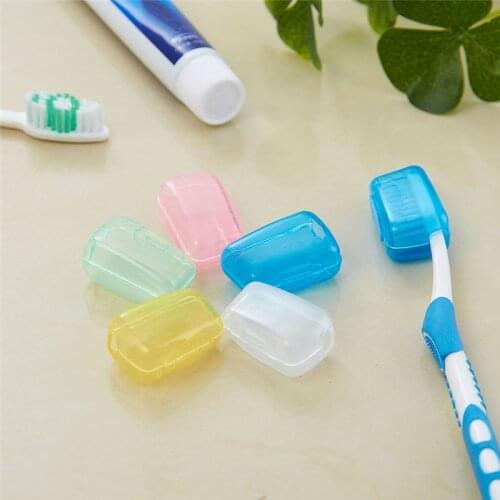 5 Pcs Plastic Toothbrush Case Cover Multi Color Travel Hiking Camping Portable Brush Cap Portable Cover Toothbrush Box