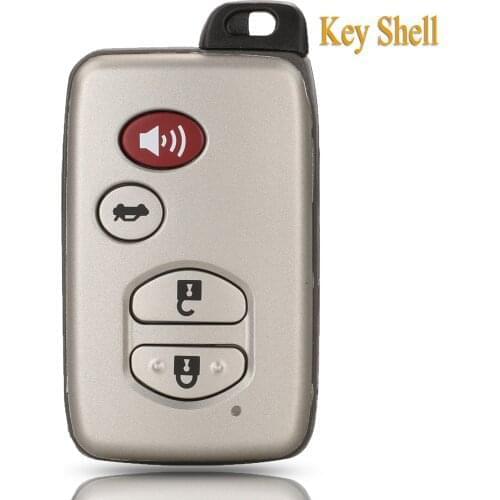 Kutery 10pcs/lot 3+1 Button Replacement Remote Key Shell Case Fob for Toyota Land Cruiser Prado 4Runner Venza With Uncut Blade
