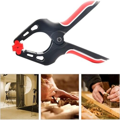 A-Shaped Woodworking Clamp Multifunctional Strong Grip Spring Clamp Plastic Wood Board Fixing Clip PVC Collet Soft Cushion Tool