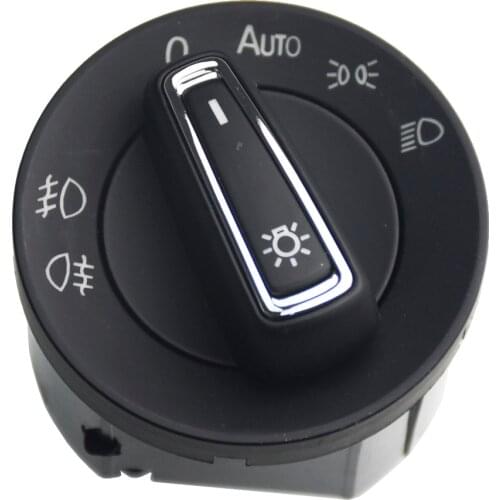 New Chrome Auto Headlight Switch Head Light Fog Lamp For VW Golf MK7 for Skoda Octavia 2015 2016 Superb 2016 2017