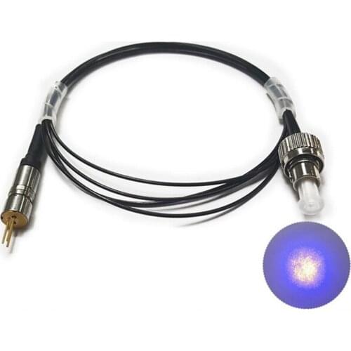 450nm80mw Semiconductor Laser Coupler Splitter Fiber Blue Laser Module Lamp FC Connector Core 200um