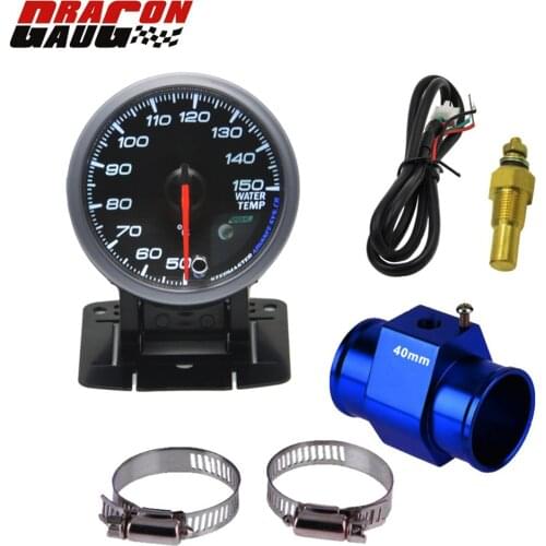 Dragon 60mm Stepper Motor Car Water Temp Gauge Temperature Meter Warning Function For 40-140 Celsius Free Shipping