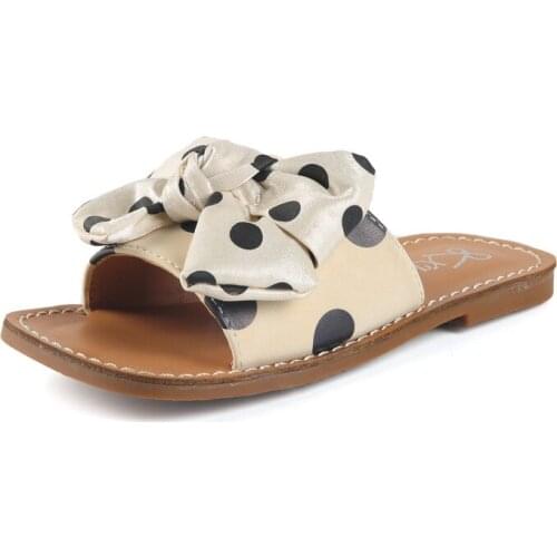 Slippers Girls Wear 2021 New Bow-knot Flat-bottomed Fashion Non-slip Kids Beach Sandals and Slippers Spot Fashion Cute Chic Hot