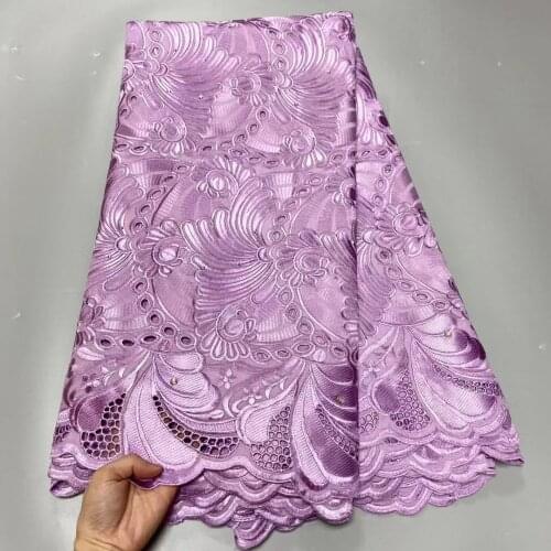 5yard Swiss lace fabric 2021 latest heavy beaded embroidery African 100% cotton fabrics Swiss voile lace popular Dubai style